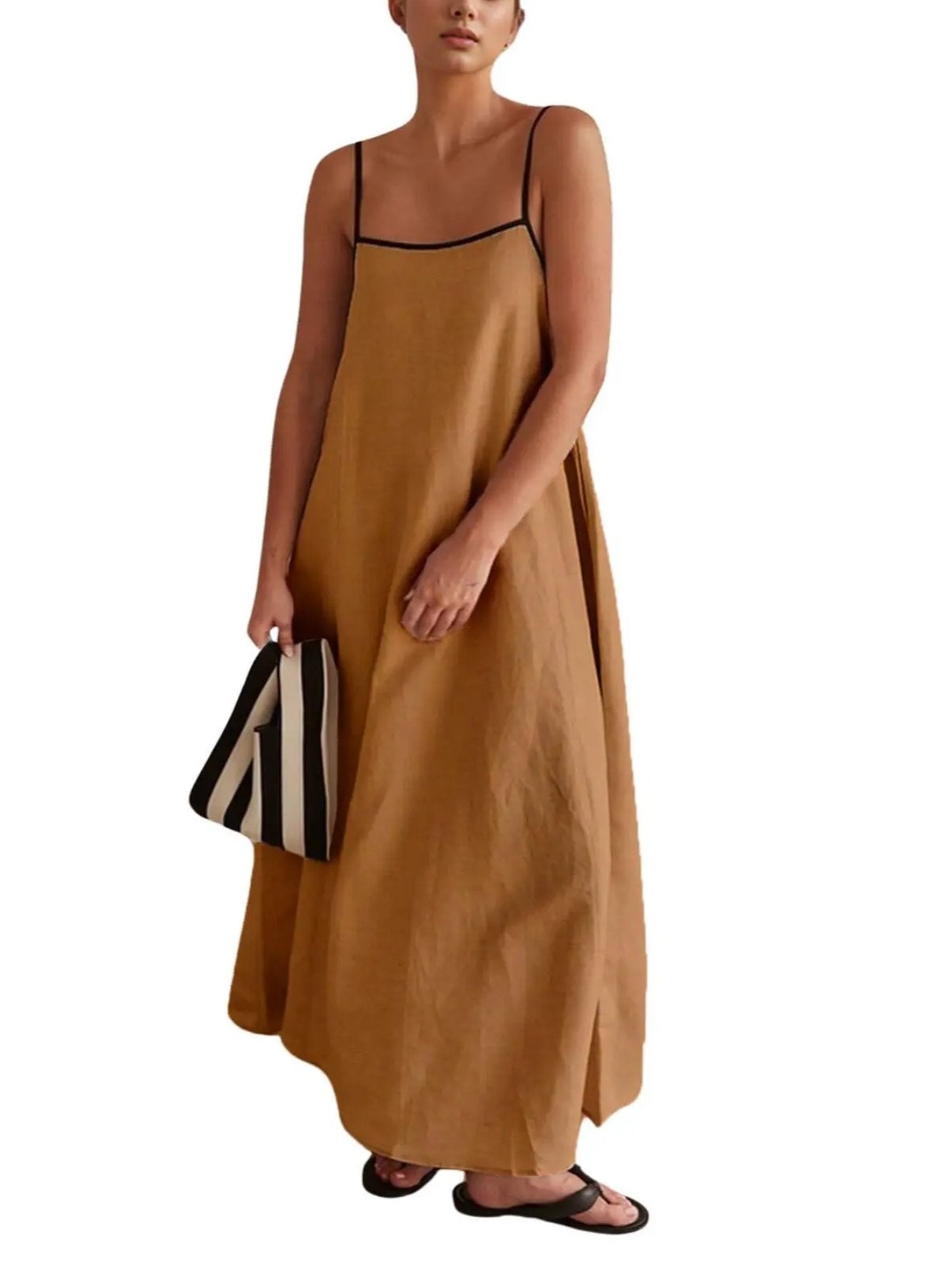 Women's maxi dress Summer Solid Color Loose Long Skirt