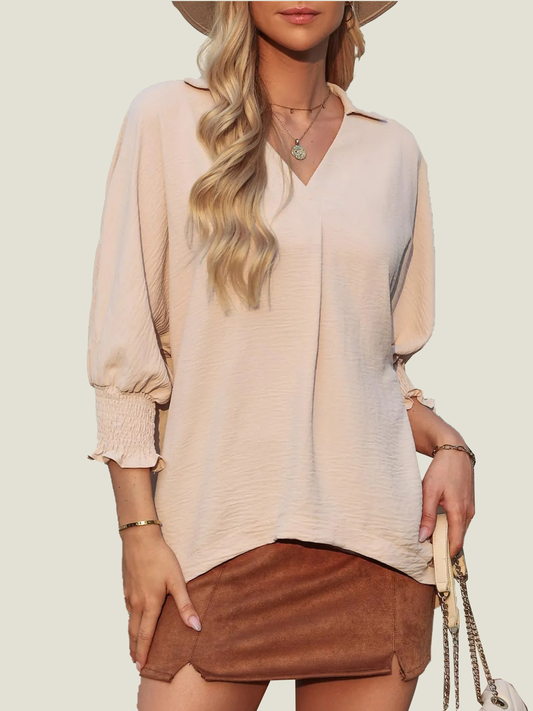 Women's Casual 3/4 Sleeve V Neck Basic Tops (Buy 3 Free Shipping)