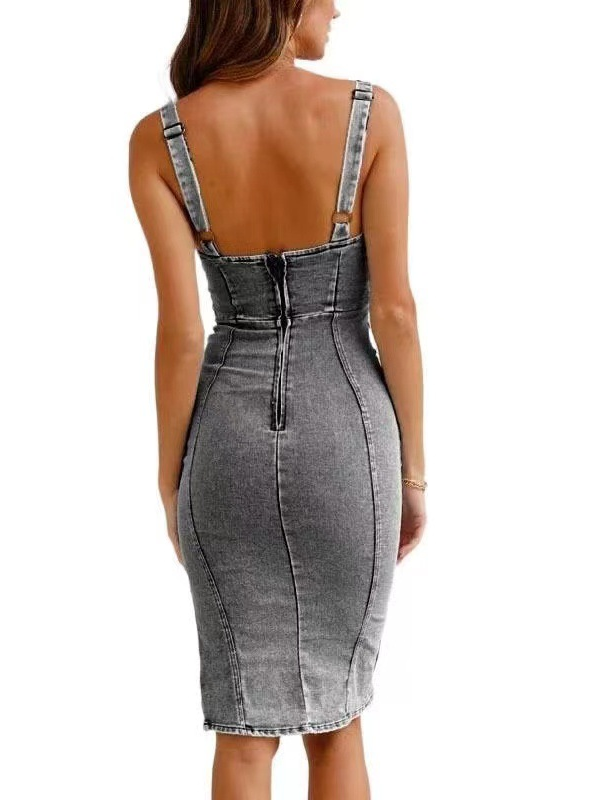Women's Denim Sleeveless Bodycon Midi Dress(BUY 2 FREE SHIPPING)