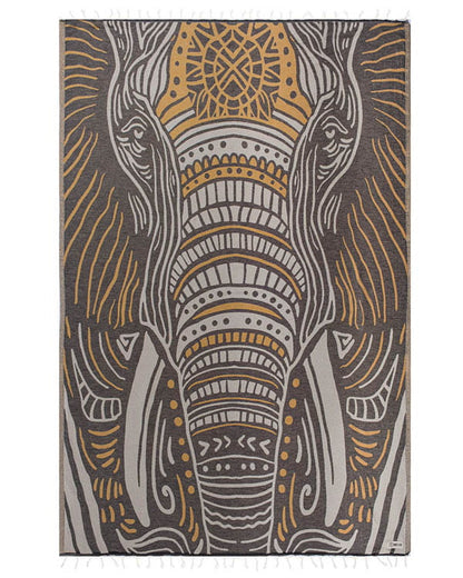 🏖️Daisy Turtle Turkish Cotton Beach Towel – Oversized Sand Resistant Quick Dry Towel