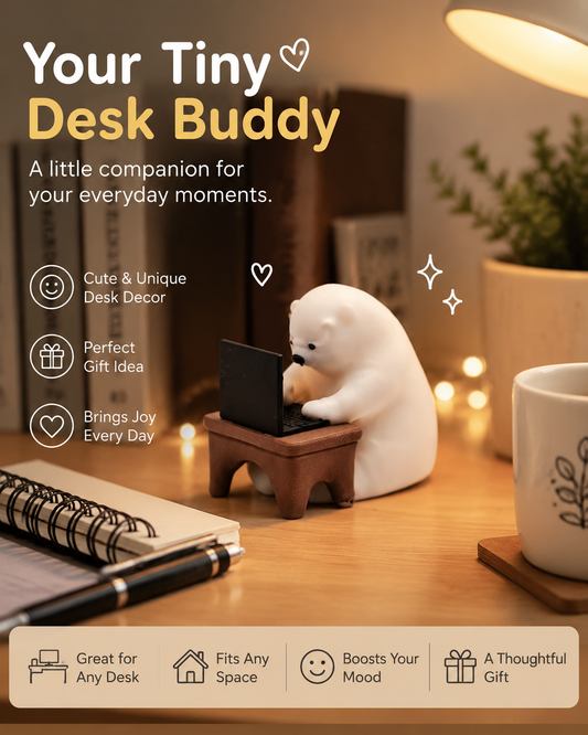 Mini Working Polar Bear Figurine