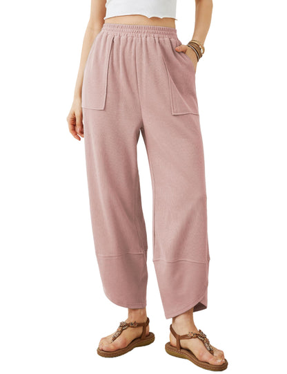 Womens Baggy Wide Leg Pants Casual Elastic Waisted Palazzo Harem Pants with Pockets(BUY 2 FREE SHIPPING)
