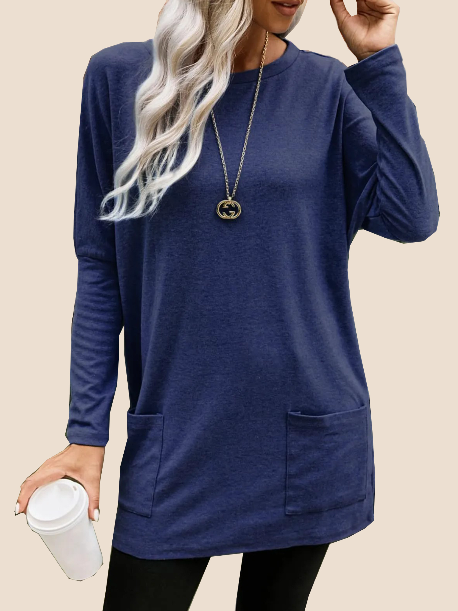 Women's Lightweight Long Sleeve Tunic Top (Buy 3 Free Shipping)