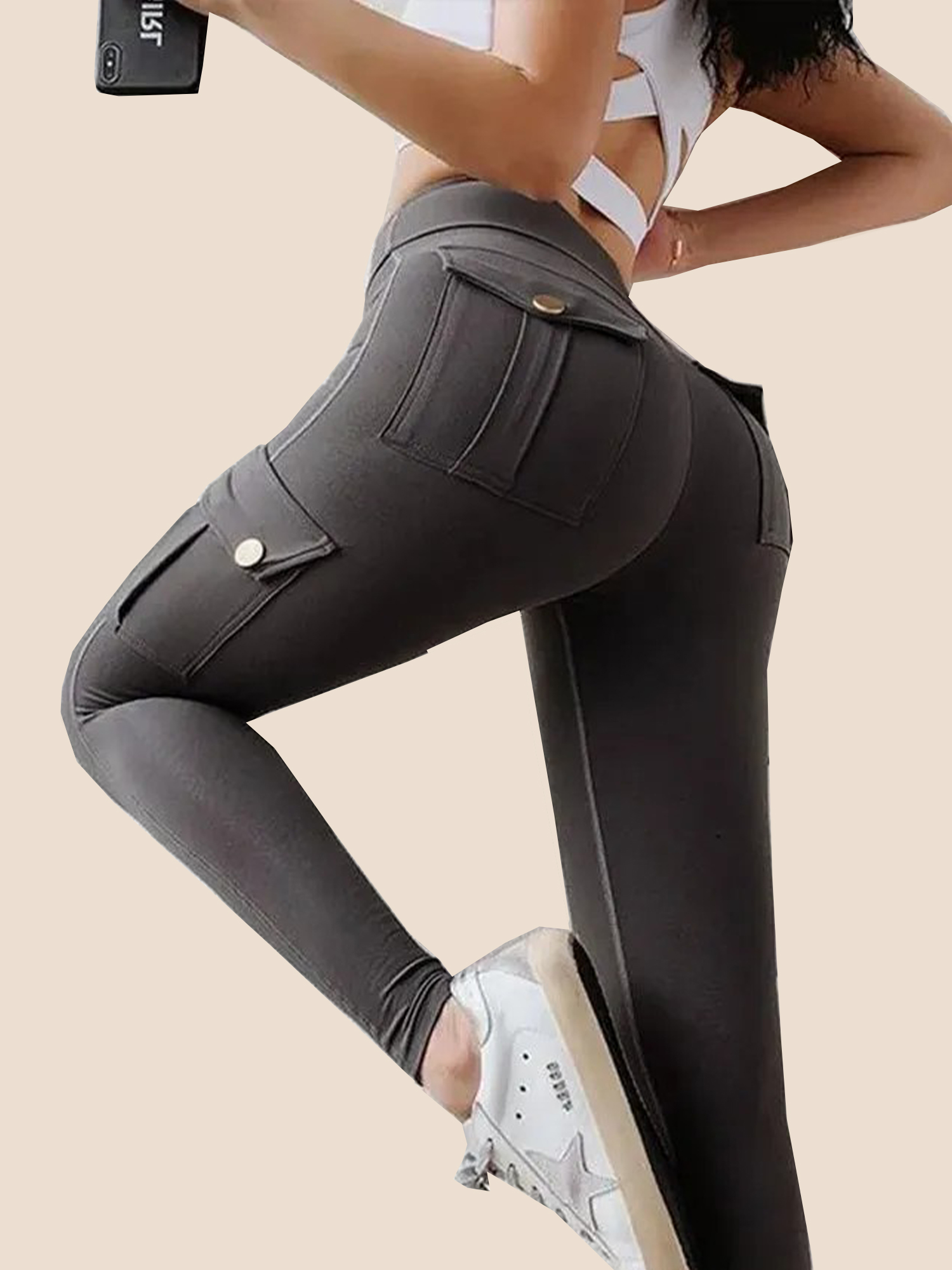 Women's Pocket Sexy Stretch Leggings Fitness Track Pants