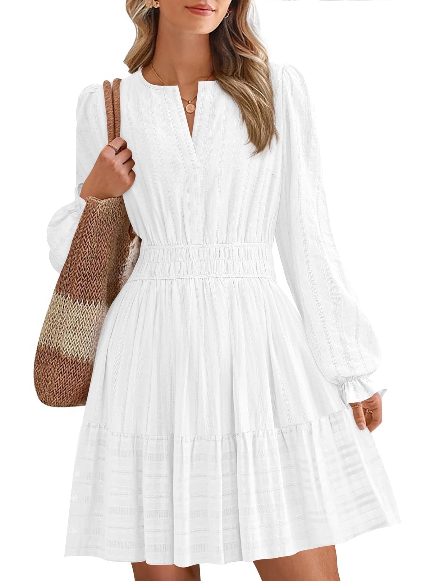 Women's Tiered Ruffle Hem V-Neck Dress(BUY 2 FREE SHIPPING)