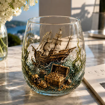 🌊Release The Kraken Pirate Glass Collection — 3-Piece Legendary Ocean Treasure Set - KRAKEN RISE GLass