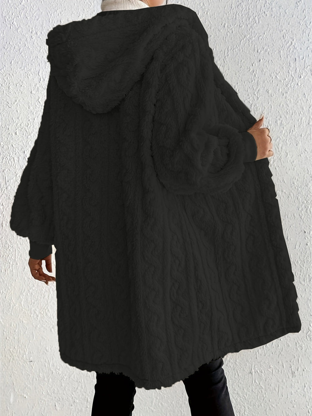 Women's Plush Fleece Soft Midi-Length Jacket with Pockets (Buy 2 Free Shipping)