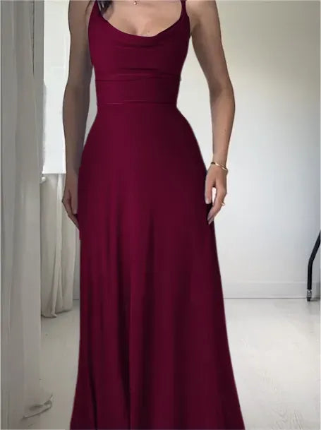 NEW DRAPE SUSPENDER DRESS WITH BUILT-IN BRA(buy 2 free shipping)