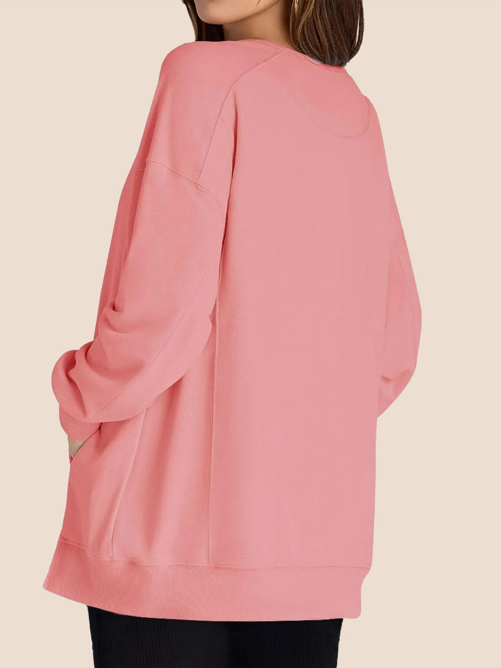 Women's High Low Side Slit Pullover Sweatshirt With Pockets (Buy 2 Free Shipping)