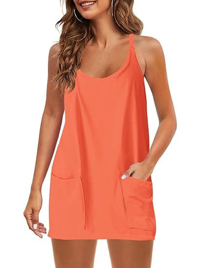 🔥HOT SALE-Women's Tennis Dress with Built-in Shorts and Pockets