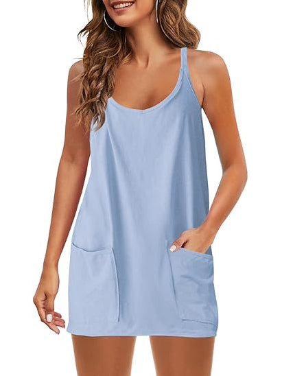🔥HOT SALE-Women's Tennis Dress with Built-in Shorts and Pockets