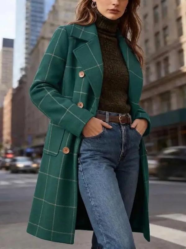 Vintage Checker Loose Trench Coat