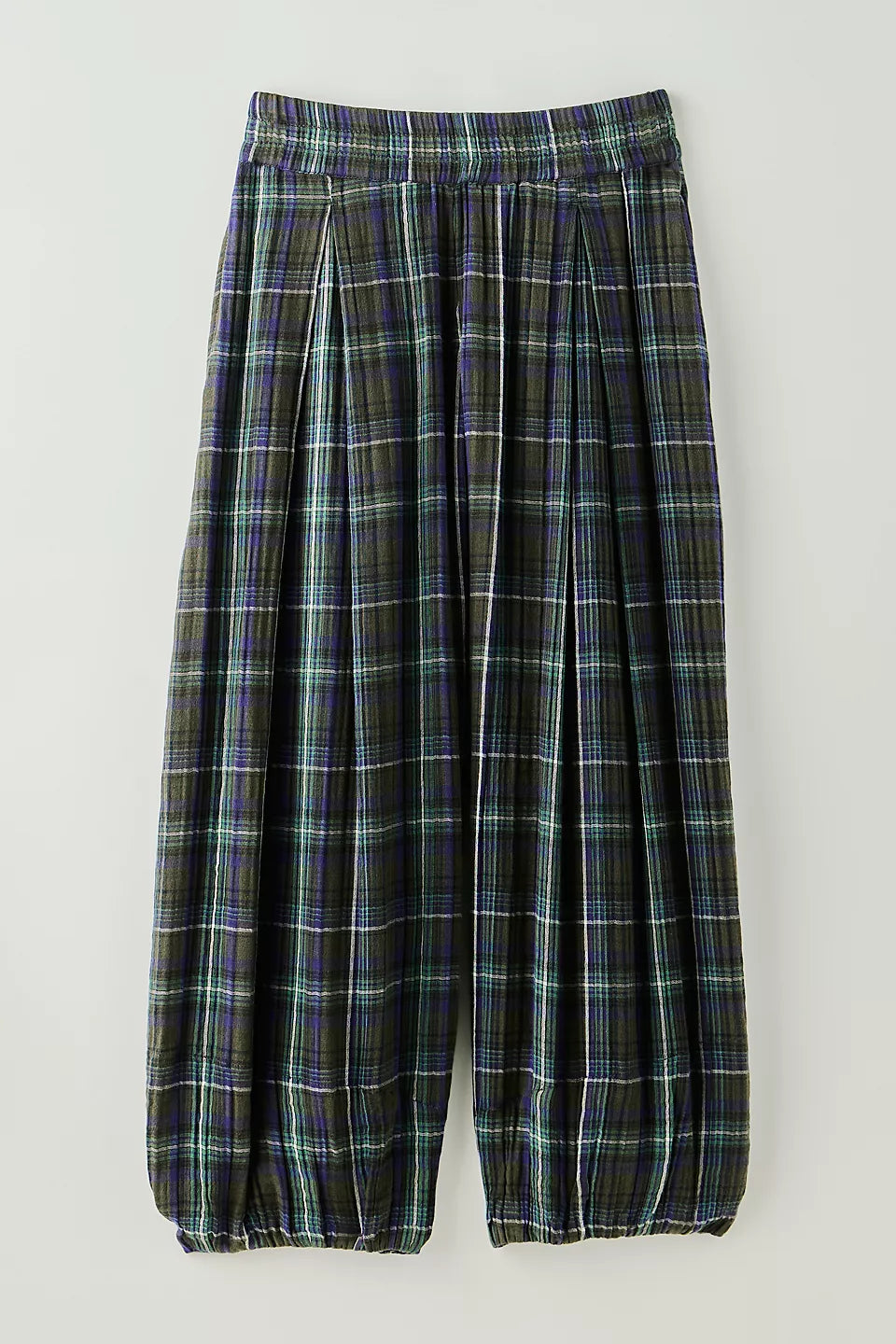 Boho Relaxed Fit Plaid Balloon Pants