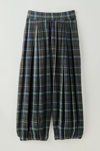 Boho Relaxed Fit Plaid Balloon Pants
