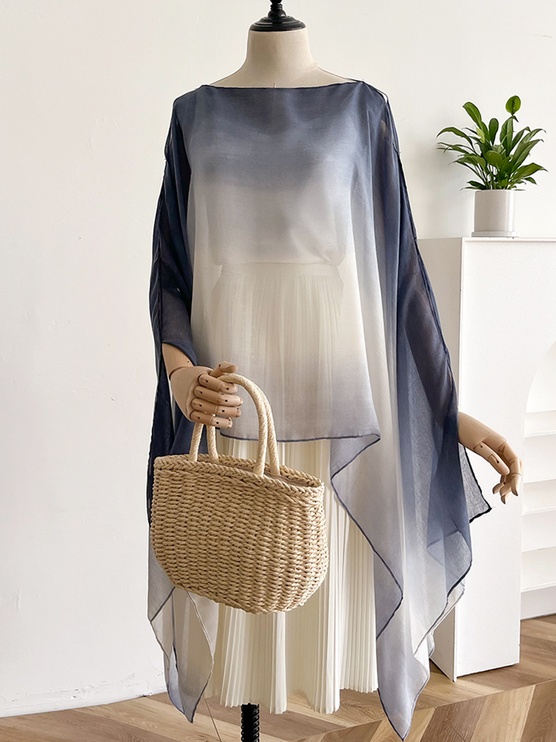 Elegant sunscreen gradient color thin shawl cloak(BUY 2 FREE SHIPPING)