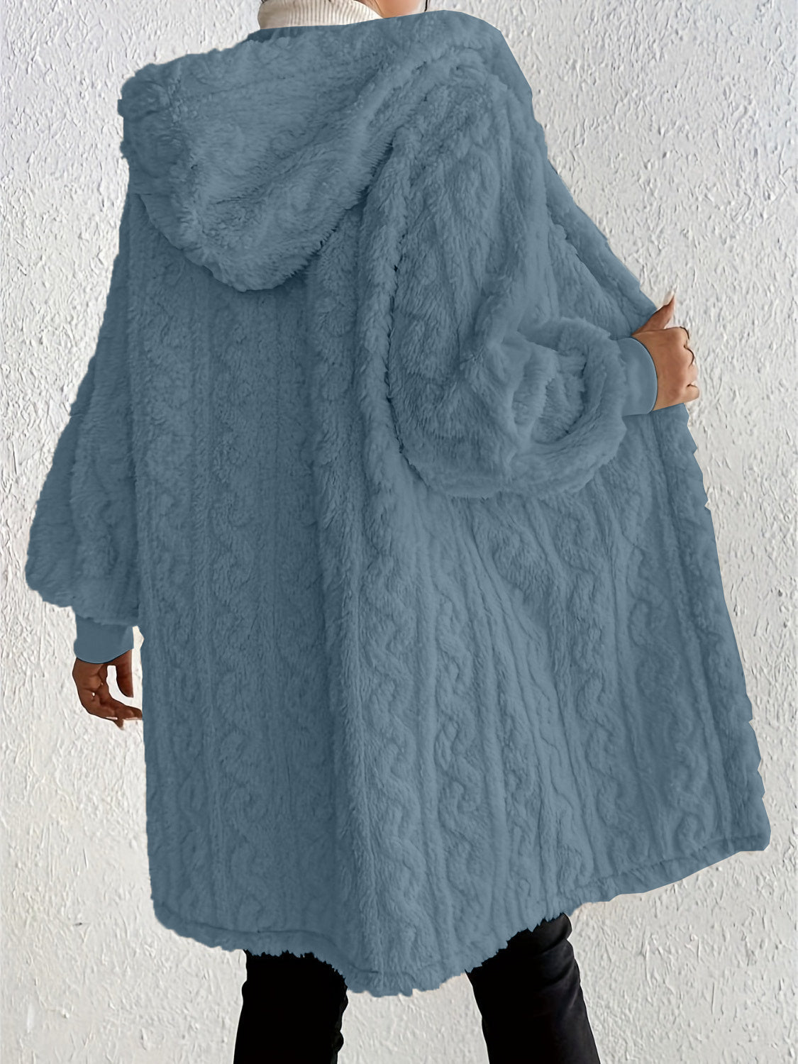 Women's Plush Fleece Soft Midi-Length Jacket with Pockets (Buy 2 Free Shipping)