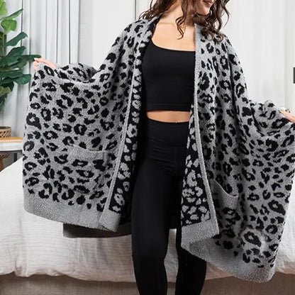 ⏰Hot Sale-Women's Sherpa Wearable Blanket Poncho
