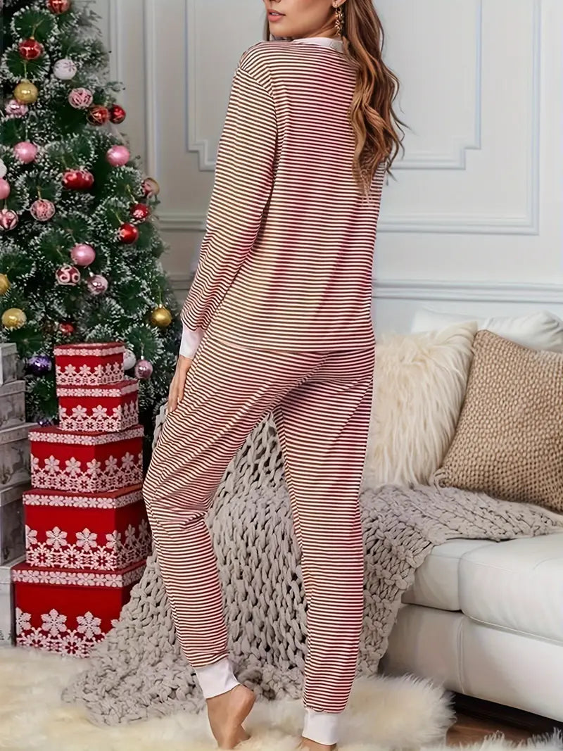 Women's Striped Lounge Pajamas Set (Buy 2 Free Shipping)