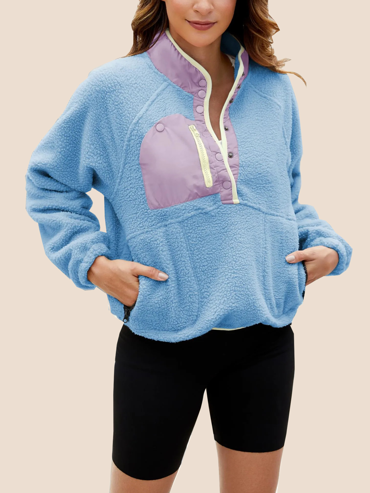 Women's Sherpa Fleece Pullover Jacket (Buy 2 Free Shipping)