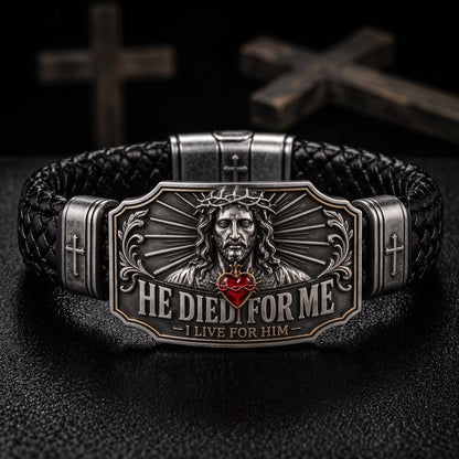 🕊️ "He Died For Me" Bracelet – A Sacred Reminder of Redemption