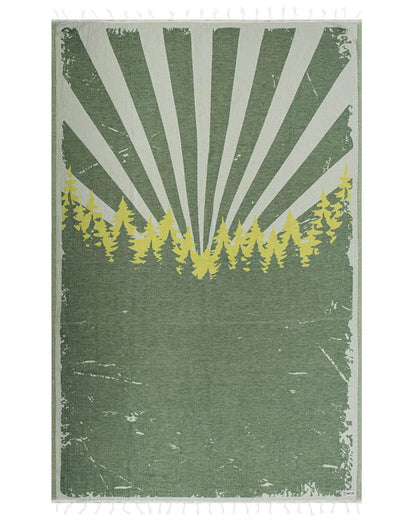 🏖️Daisy Turtle Turkish Cotton Beach Towel – Oversized Sand Resistant Quick Dry Towel