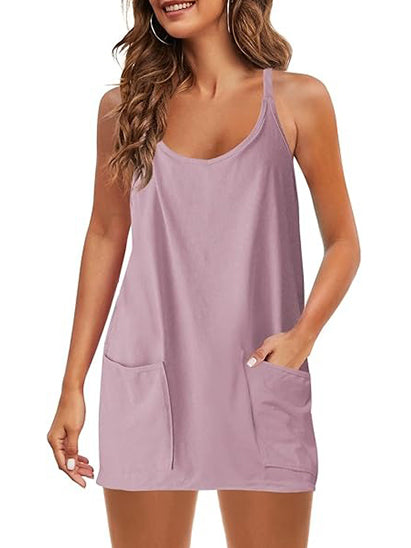 🔥HOT SALE-Women's Tennis Dress with Built-in Shorts and Pockets