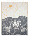 🏖️Daisy Turtle Turkish Cotton Beach Towel – Oversized Sand Resistant Quick Dry Towel