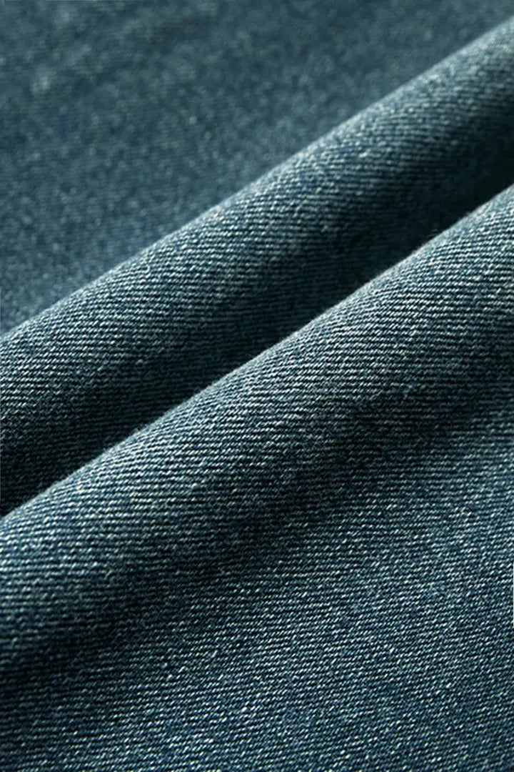 Midiross Washed Raw Hem Mid Waist Straight Leg Jeans(buy 2 free shipping)