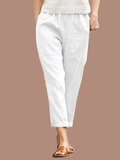 Linen-cotton Women's Large Size Loose Pants
