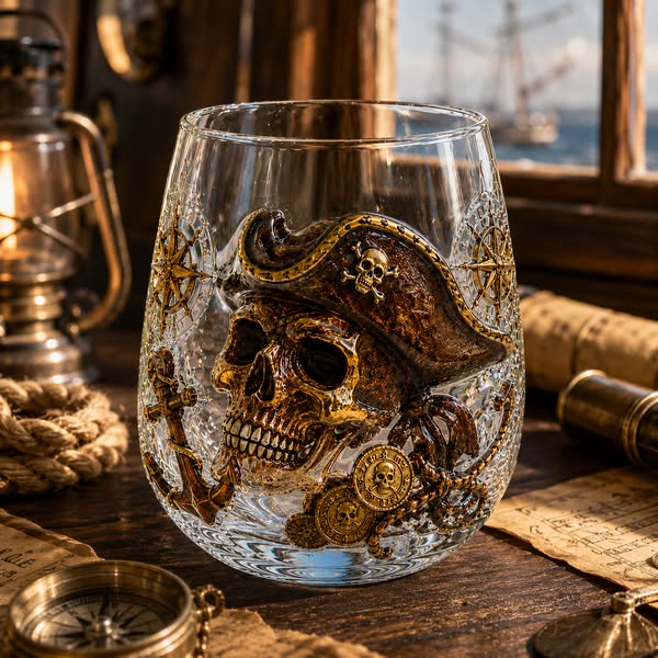 🌊Release The Kraken Pirate Glass Collection — 3-Piece Legendary Ocean Treasure Set - KRAKEN RISE GLass