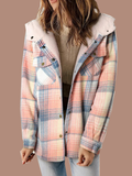 Women's Flannel Plaid Fleece Hooded Jacket (Buy 2 Free Shipping)