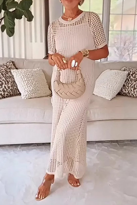 HOT SALE Women's Hollow Cover Up and Slip Dress Two-Piece Dress