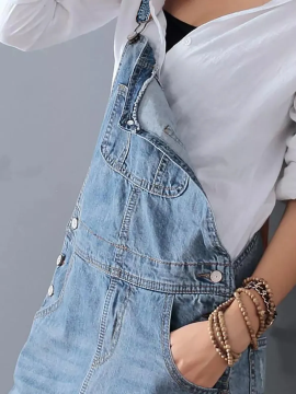 Midiross 2026 Ripped Denim Overall Dress
