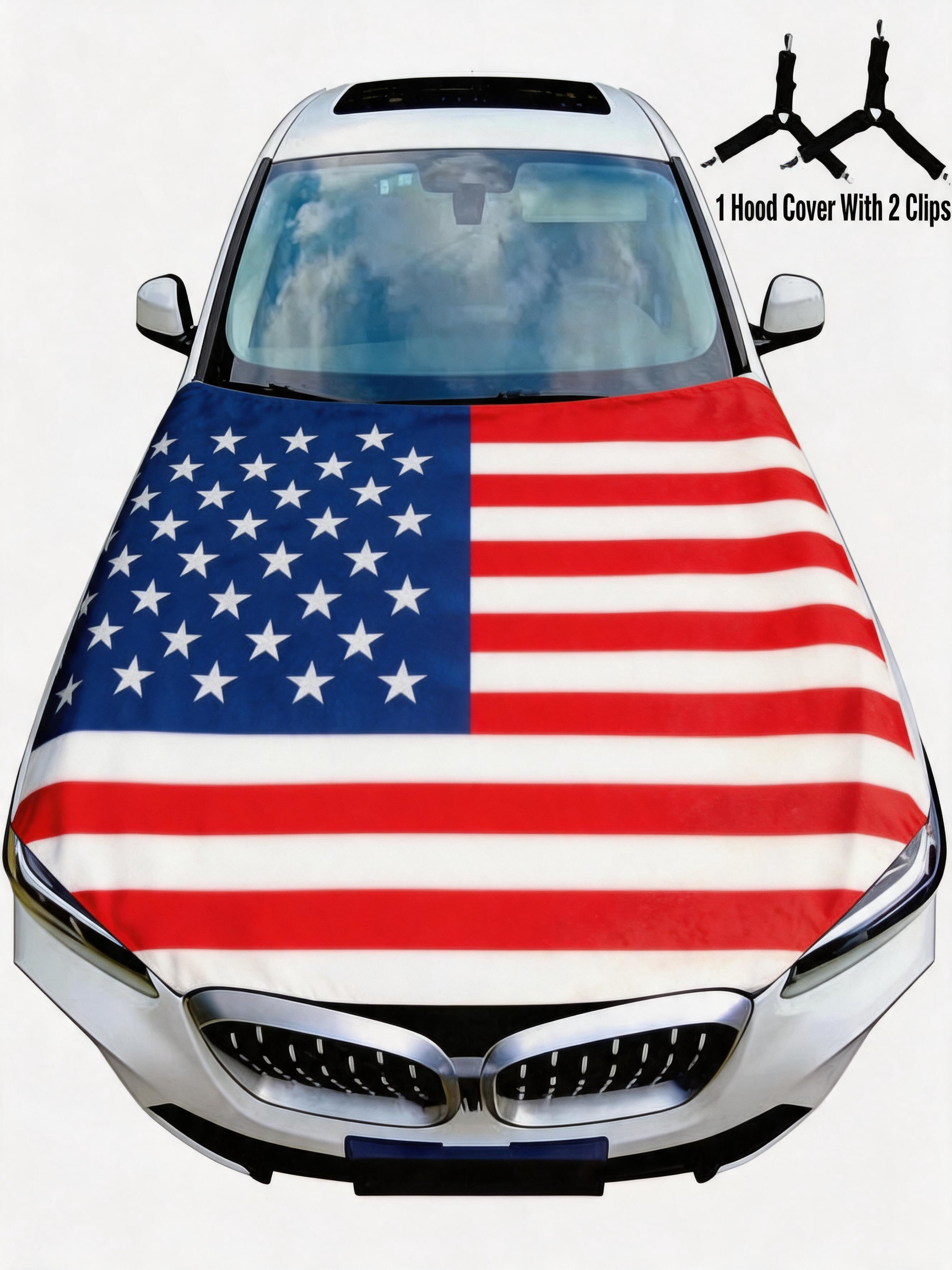 🎉4th Of July Flash Sale 65K+🔥Patriotic American Flag Car Hood Cover 🇺🇸🚗【Buy 2 Free Shipping】