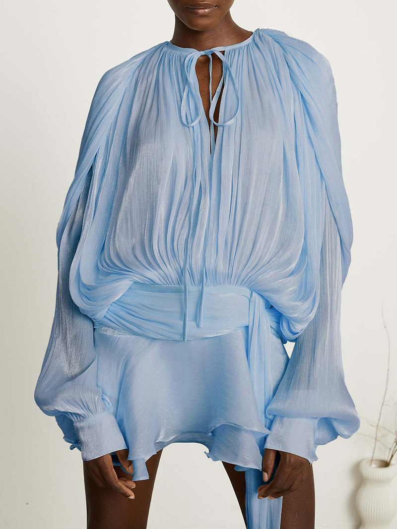 French-style ruffled and gathered short dress with leggings(BUY 2 FREE SHIPPING)