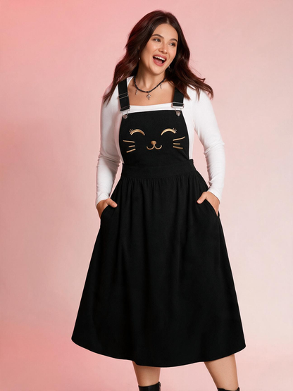 Cute Cat Overall Dress