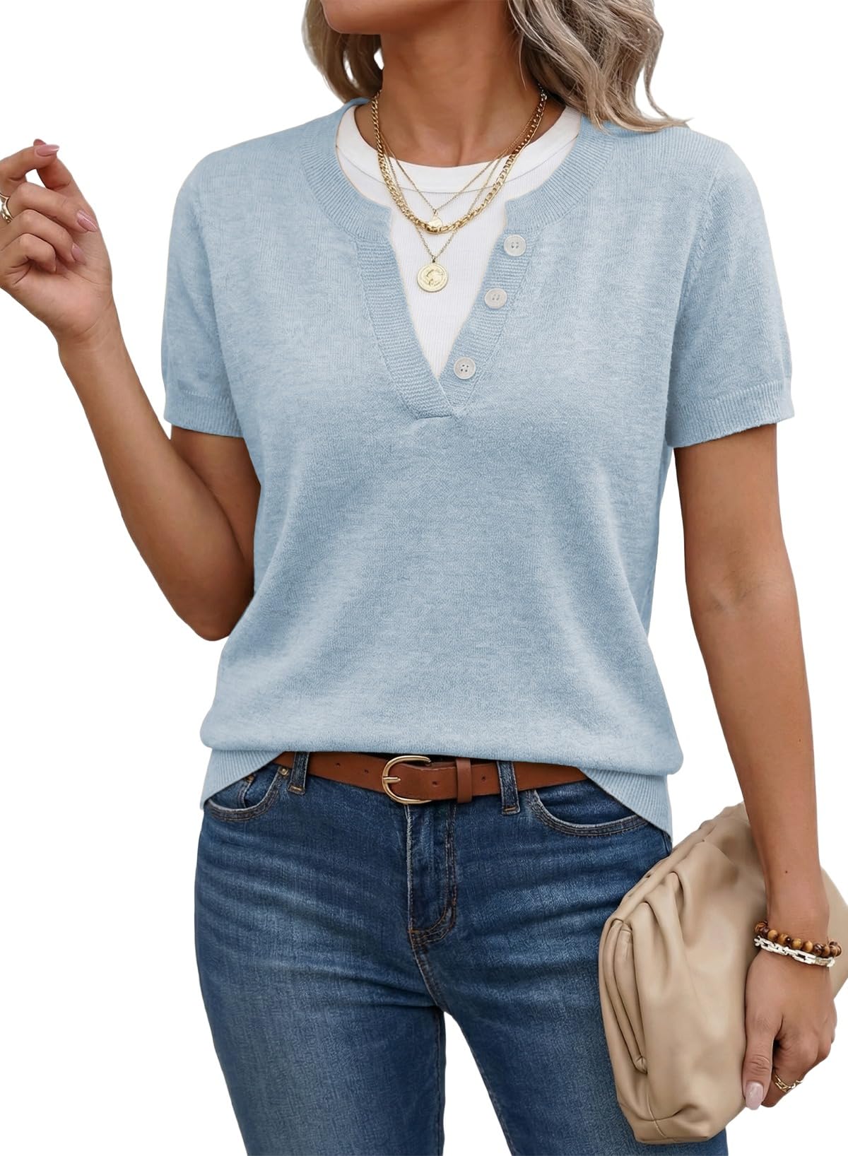 HOT SALE-2026 SummerVibes Women's Casual Short Sleeve Knitwear