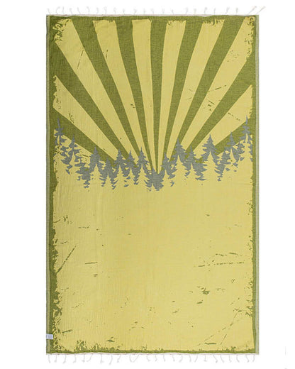 🏖️Daisy Turtle Turkish Cotton Beach Towel – Oversized Sand Resistant Quick Dry Towel
