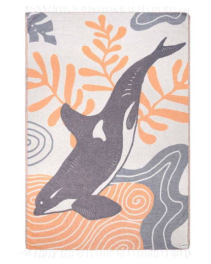 🏖️Daisy Turtle Turkish Cotton Beach Towel – Oversized Sand Resistant Quick Dry Towel