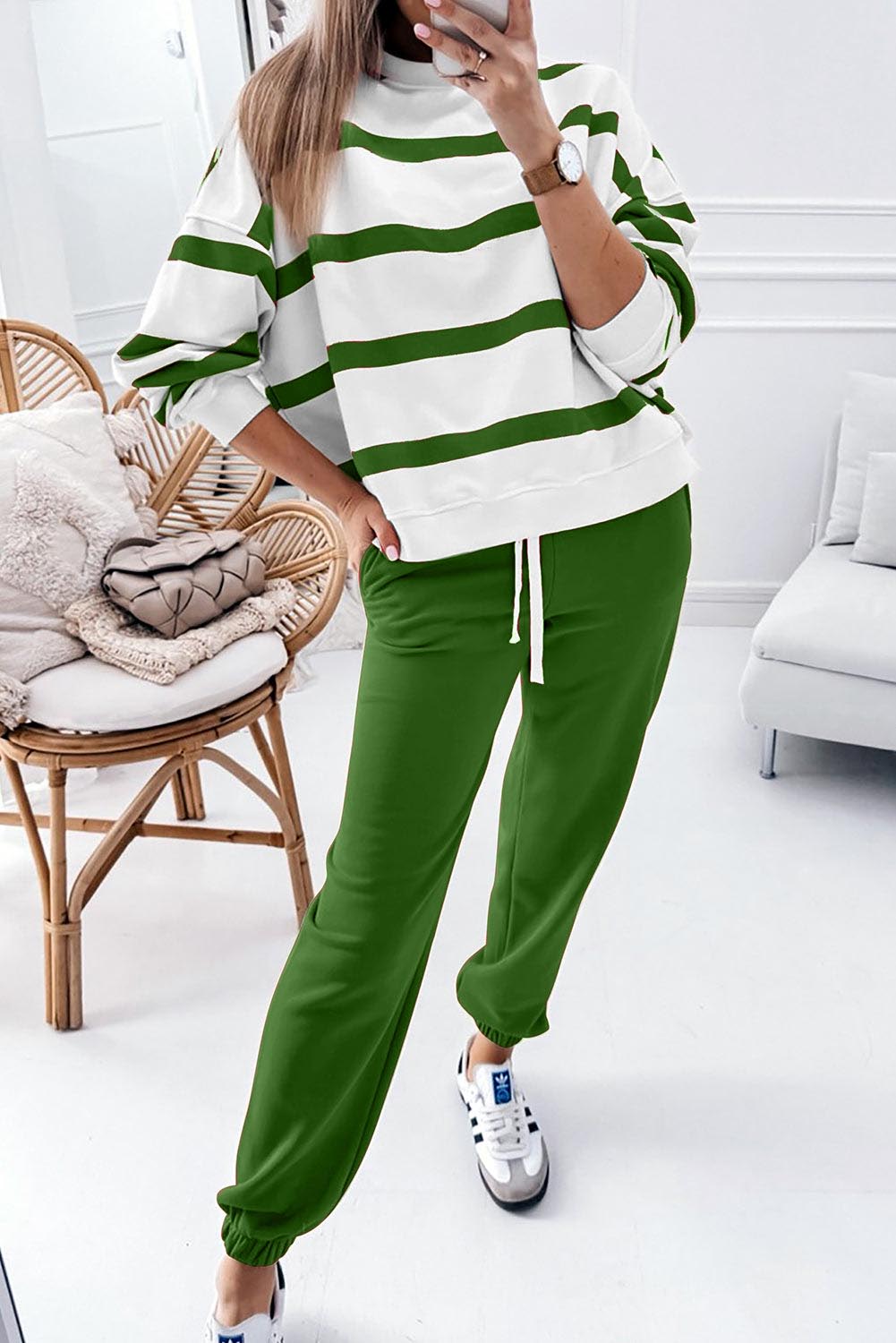 Women's Striped Two Piece Jogger Set (Buy 2 Free Shipping)