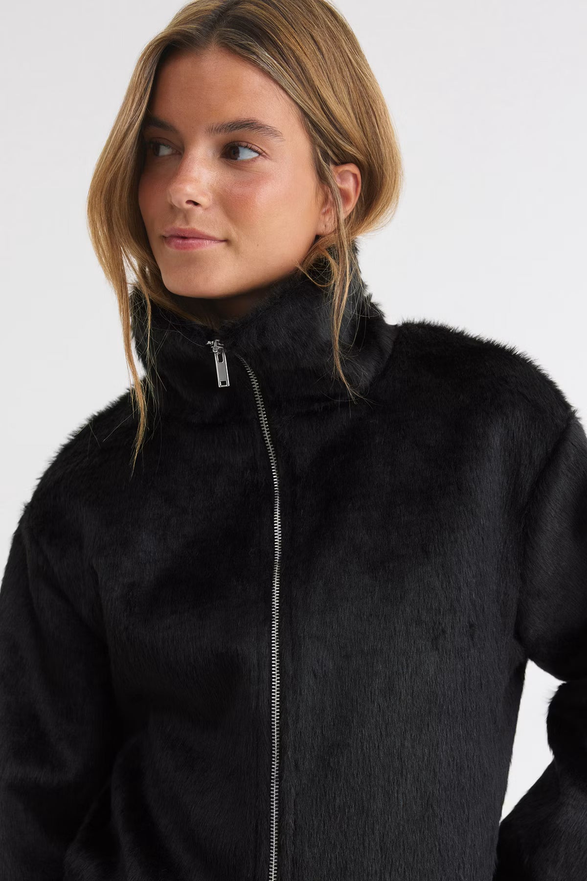 Women's Spotted Print Stand Collar Jacket