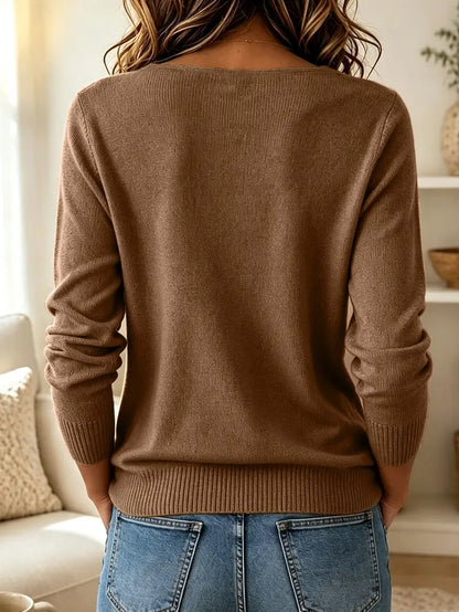 Limited time salee??£¤Women Cowl Neck Long Sleeve Knit Pullover Top