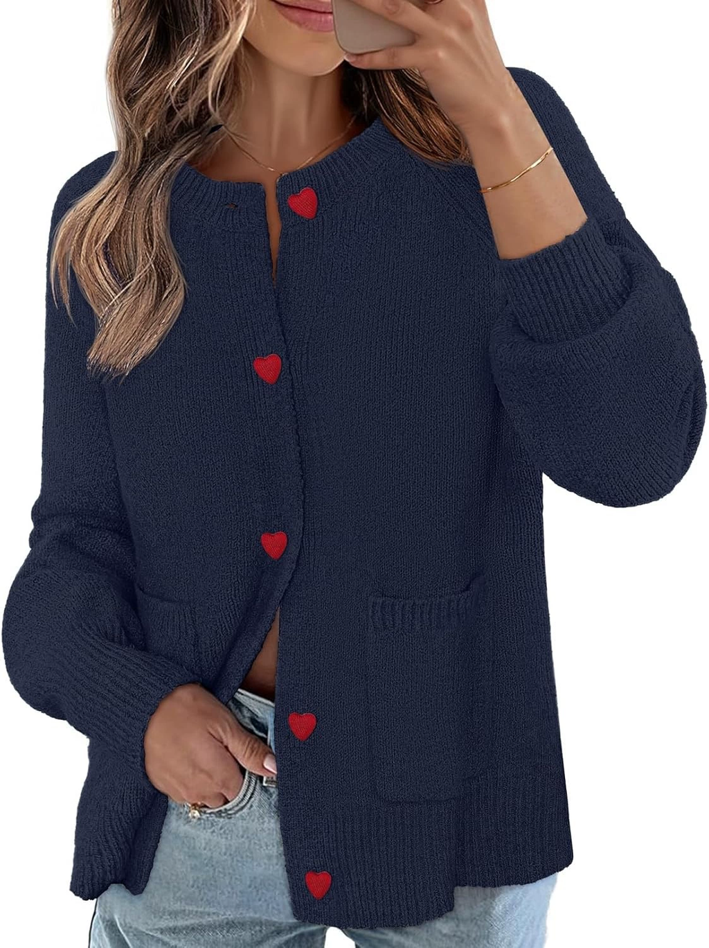 Women's 2025 Fall Trendy Chunky Knit Button Up  Winter Long Sleeve Open Front Coats(BUY 2 FREE SHIPPING)