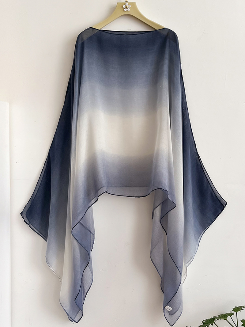 Elegant sunscreen gradient color thin shawl cloak(BUY 2 FREE SHIPPING)