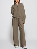 Women's Oversized Half Zip 2 Piece Sweatsuit Set (Buy 2 Free Shipping)