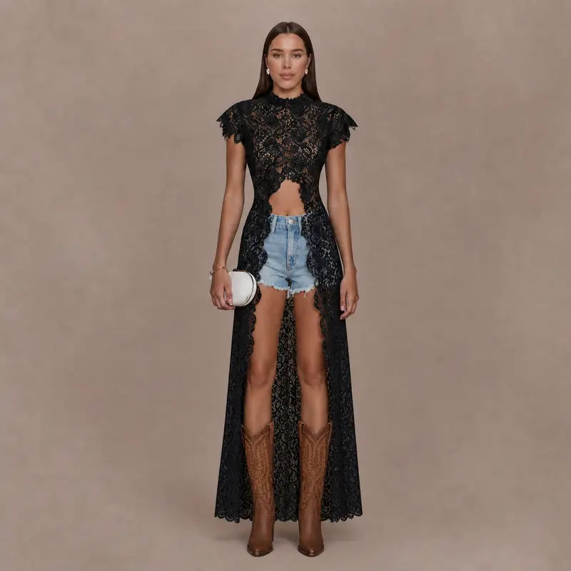 LikeMyChoice Boho Short-Sleeve Shirt & Wide-Leg Pants Luxury Resort Wear 2-Piece Outfit Satin Fabric Women's Lounge Set for Vacation Vibe Clothes Suits