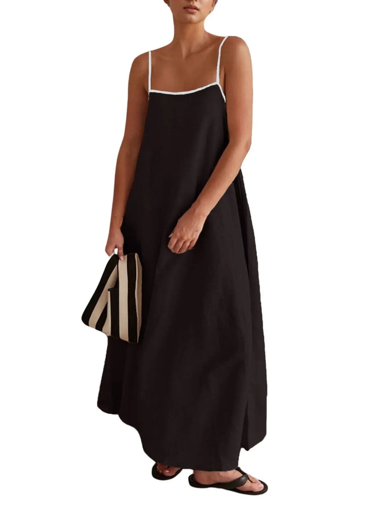 Women's maxi dress Summer Solid Color Loose Long Skirt