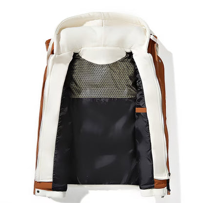 ⏰Hot Sale-Contrast Drawstring Hood Puffer Vest