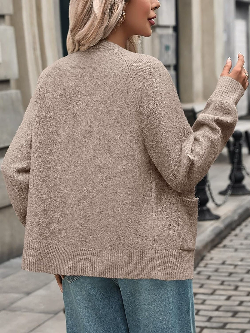 Women's 2025 Fall Trendy Chunky Knit Button Up  Winter Long Sleeve Open Front Coats(BUY 2 FREE SHIPPING)