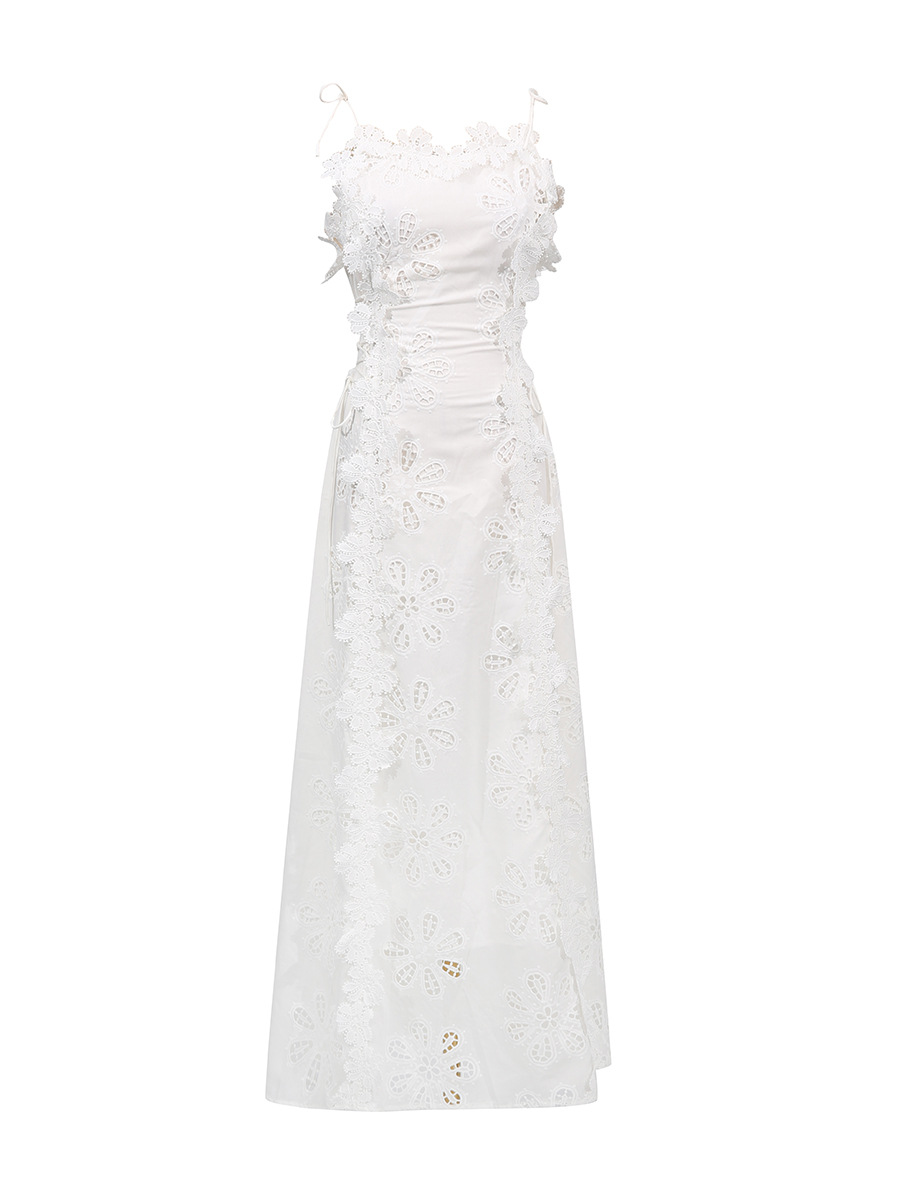 HOT SALE-Women's Lace Embroidery Sleeveless Maxi Dress